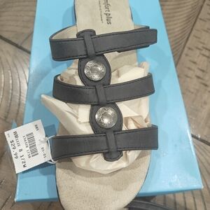 comfort plus by Predictions Black Women's Sandals